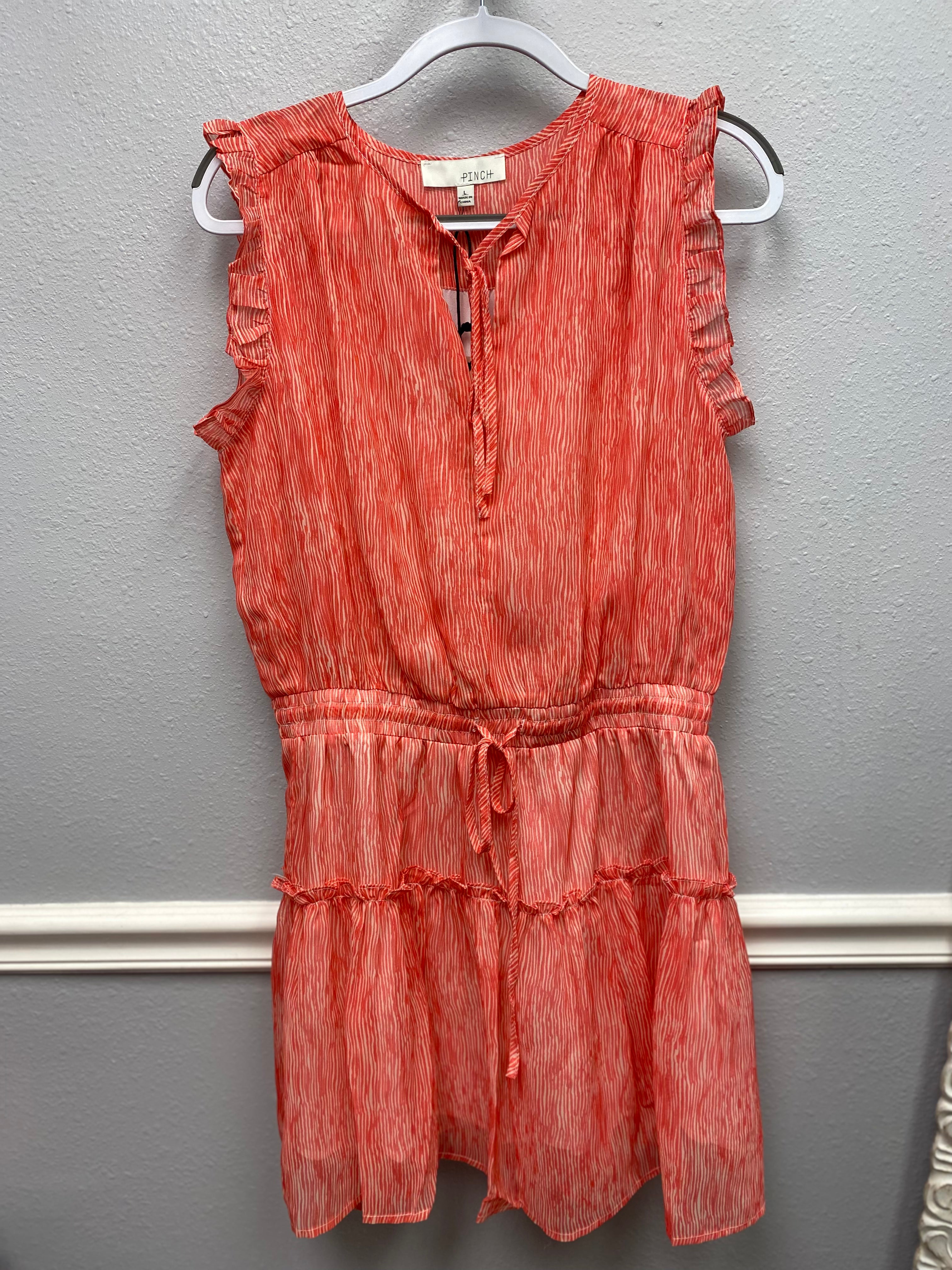 Coral Stripe Dress