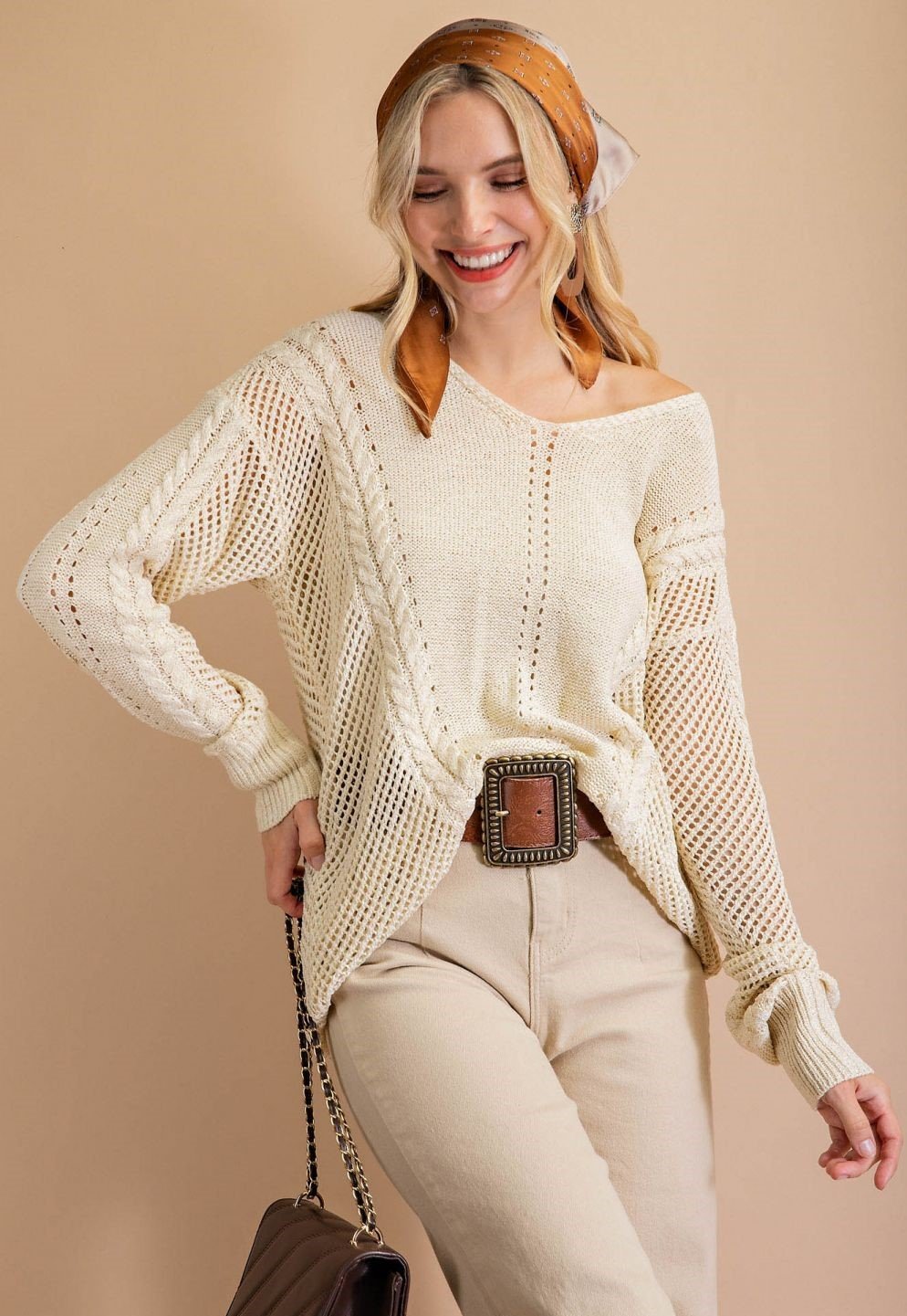 Jane Pointelle sweater - Main & Monroe
