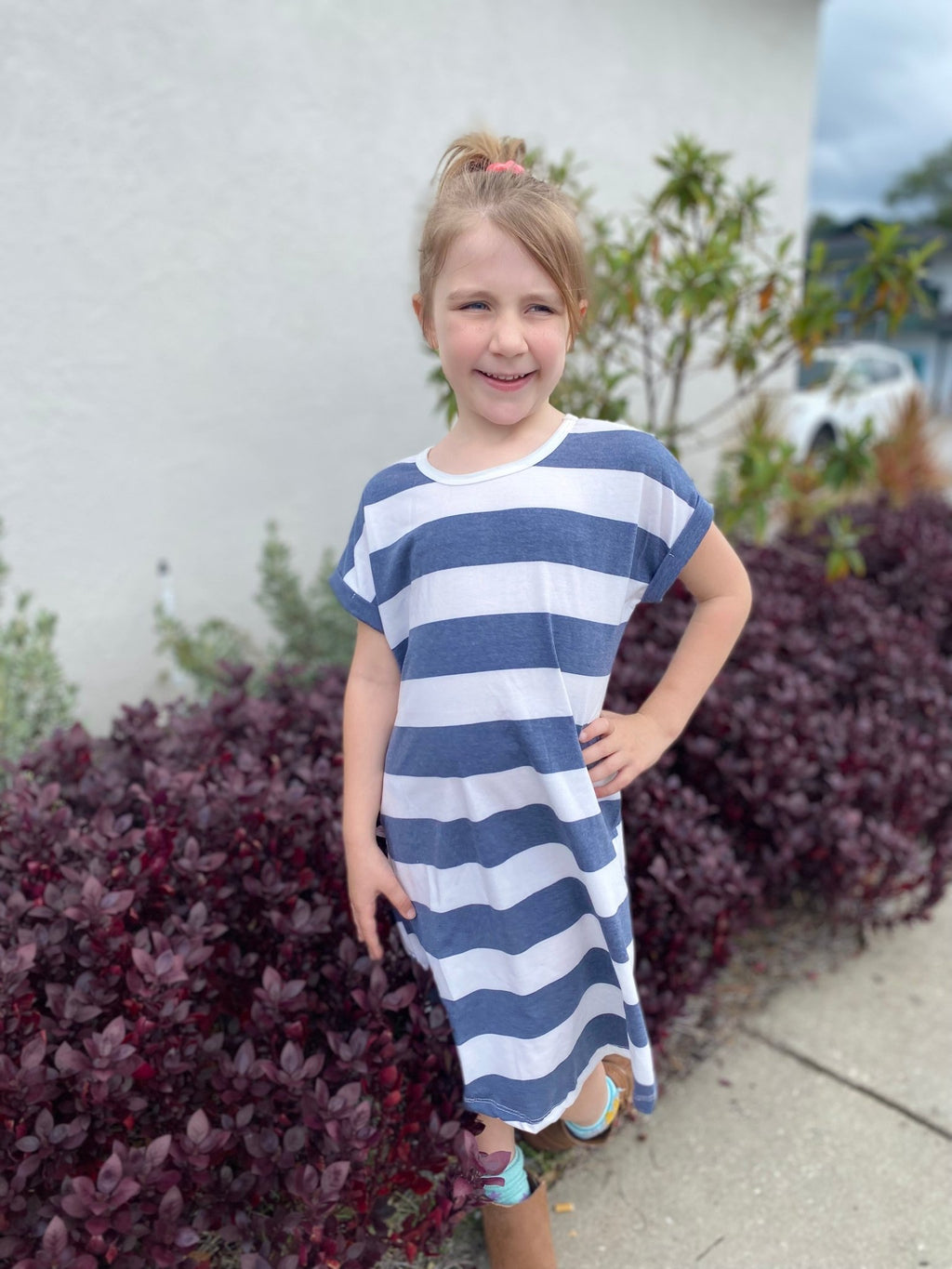 Mini Beach Vibes Stripe Knit Dress - Main & Monroe